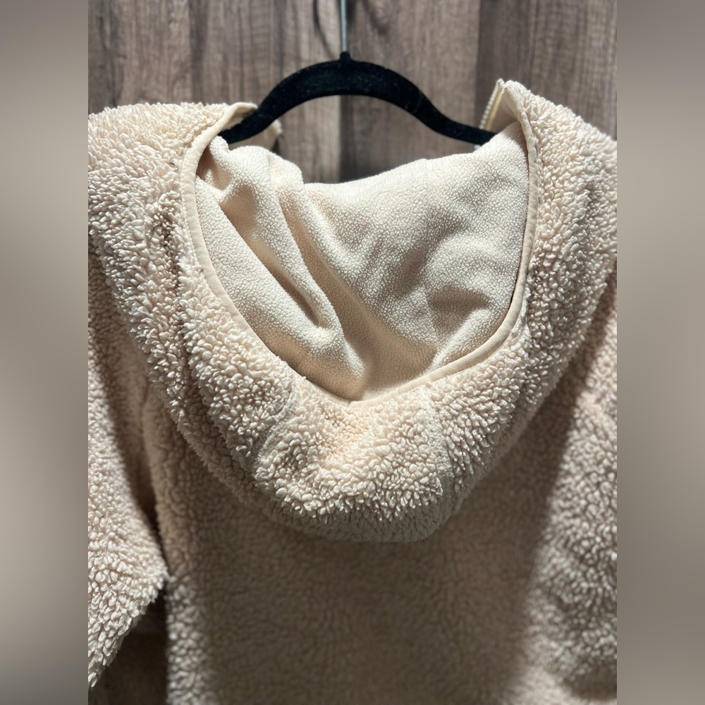 Burton Women's Tan Cream Teddy Jacket Womens Med EUC Sherpa - Picture 11 of 11